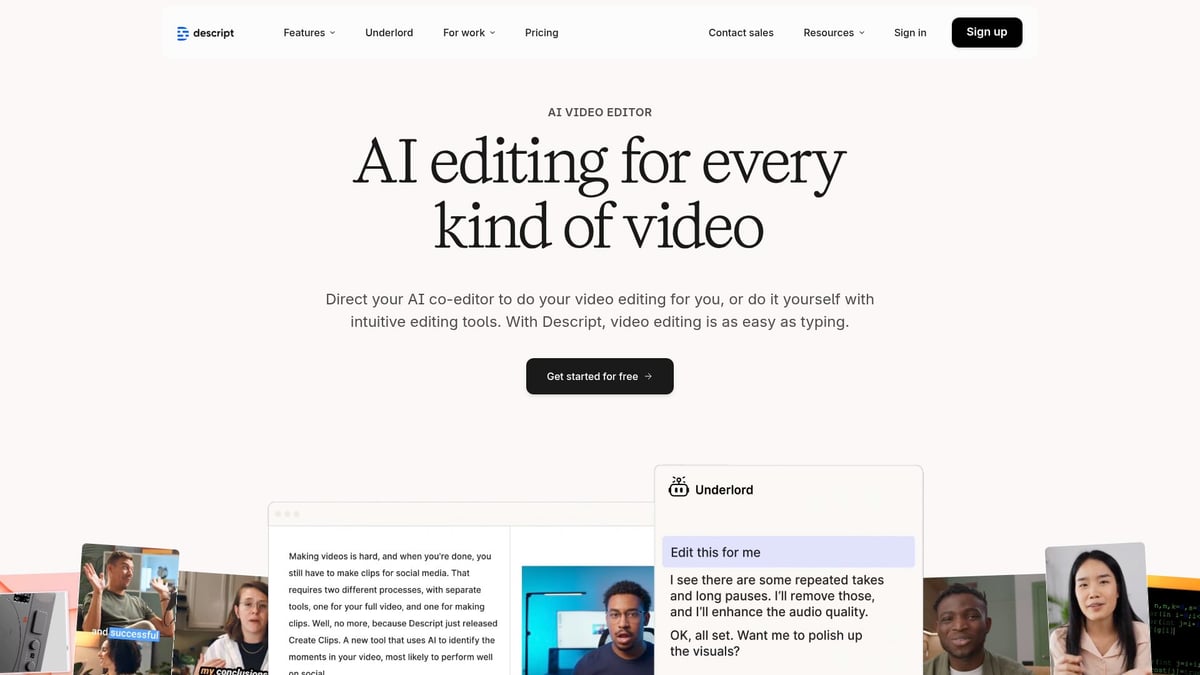 9 Game-Changing AI Video Creator Tools to Try in 2026 - Descript