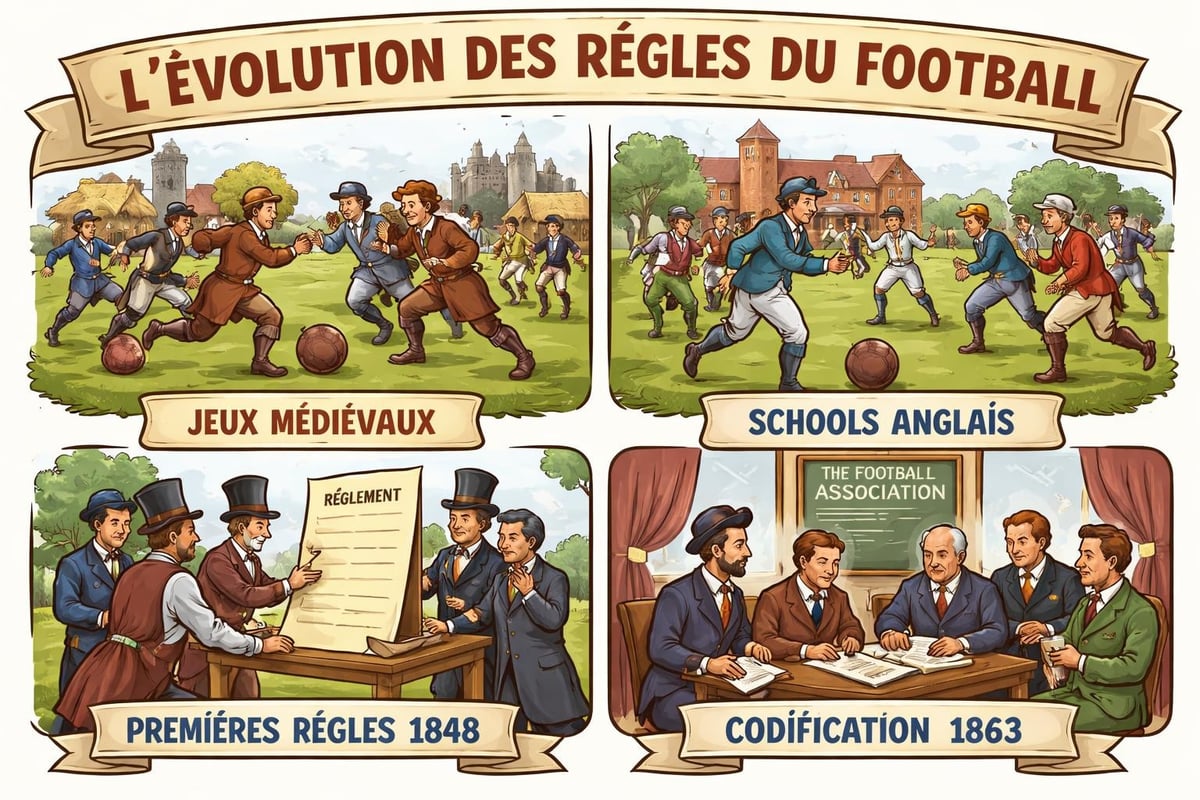 Évolution des règles du football