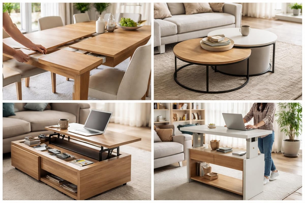 Multifunctional table features