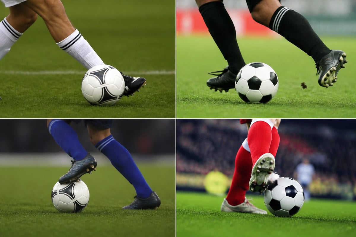 Different foot surfaces for soccer touches