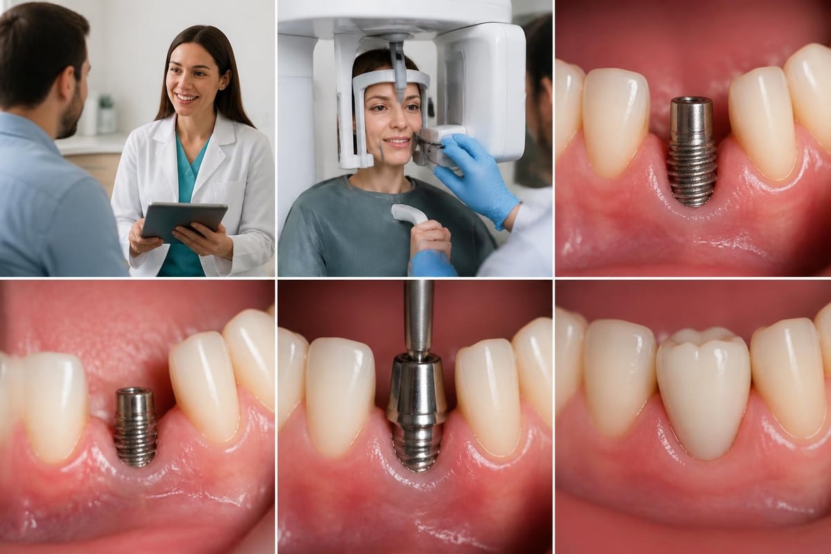 Dental implant surgery stages