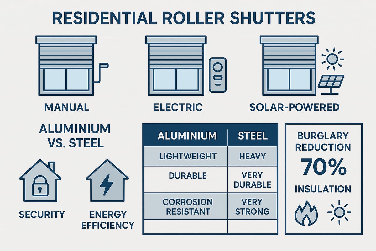 Understanding Residential Roller Shutters: Types, Materials & Benefits