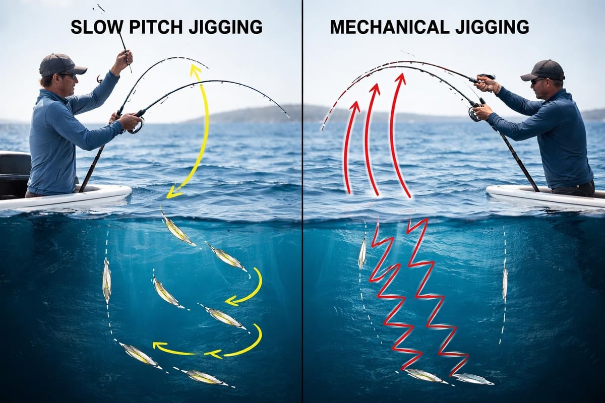 Jigging technique comparison