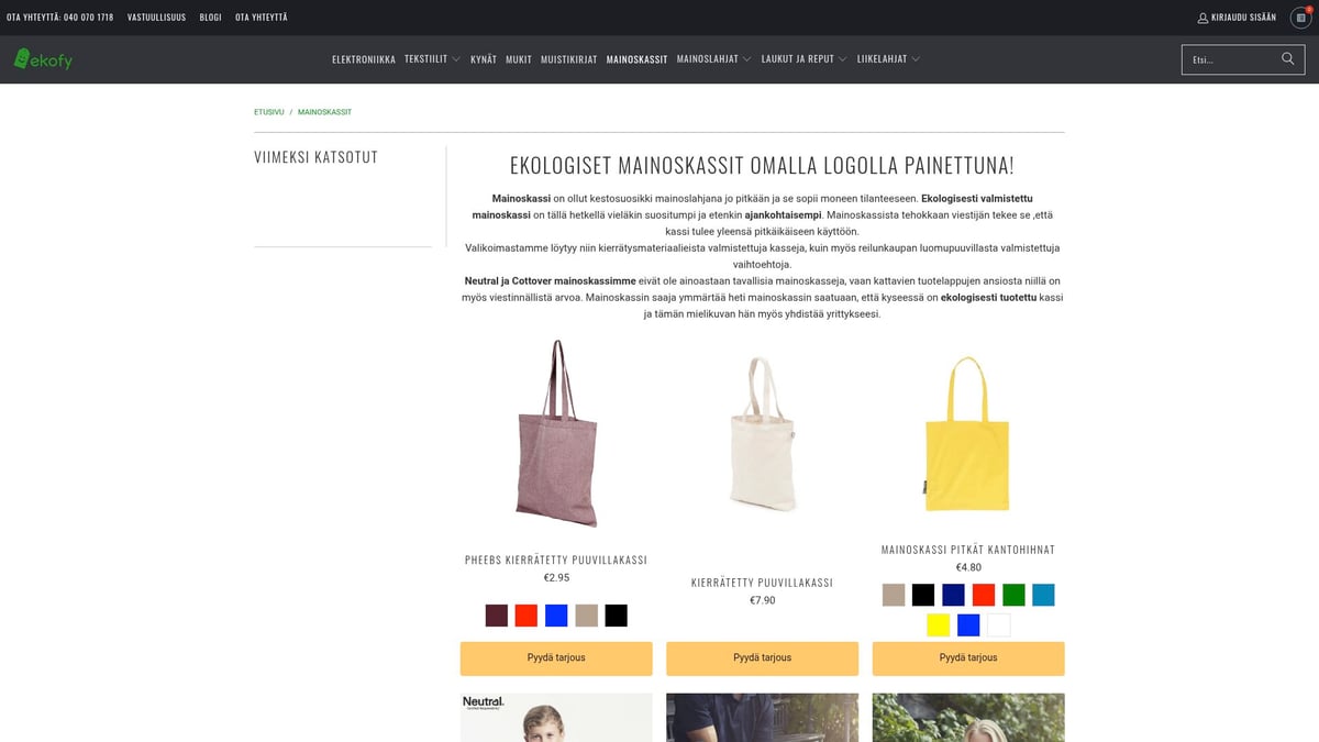 6 Inspiroivaa Paras Liikelahja 2025 Ideaa Yrityksille - Kestävä kangaskassi yrityksen painatuksella