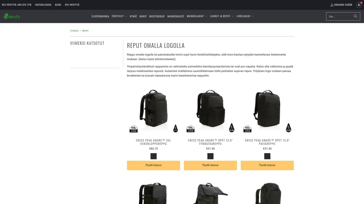 6 Inspiroivaa Paras Liikelahja 2025 Ideaa Yrityksille - Tyylikäs reppu omalla painatuksella