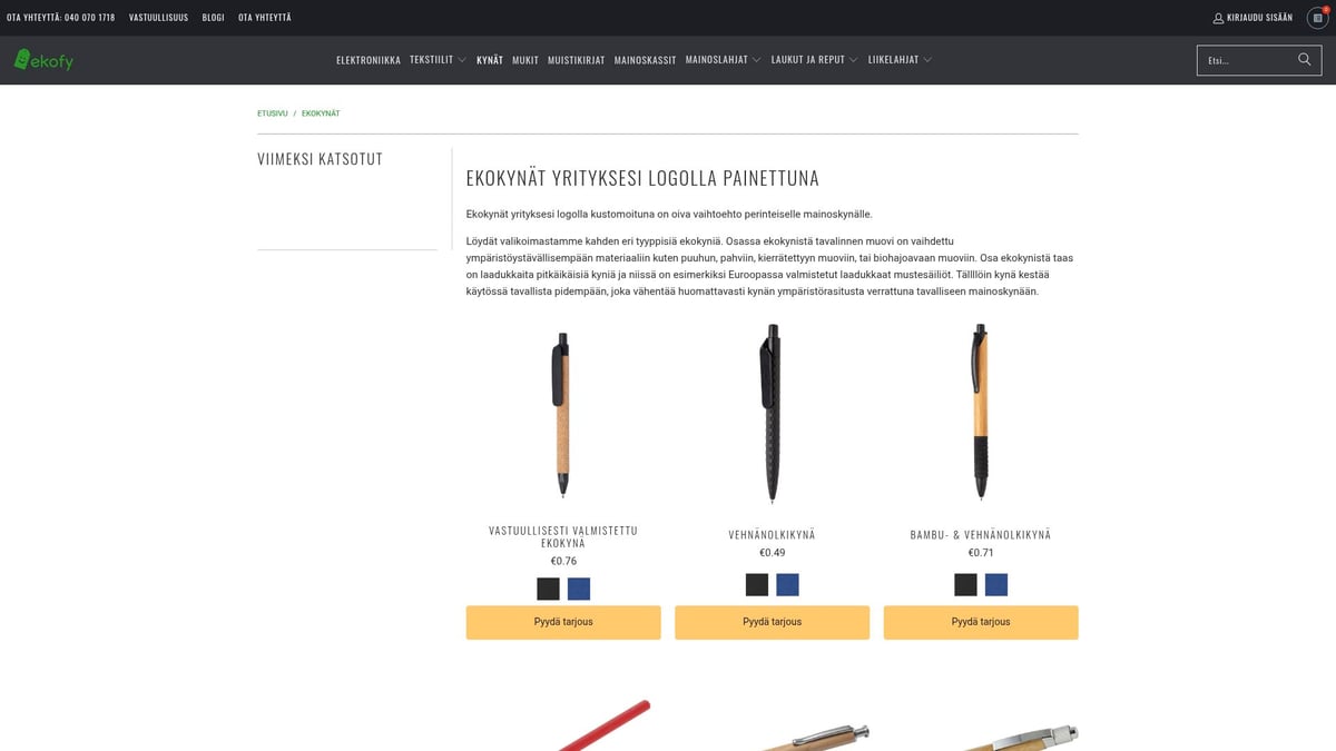 6 Inspiroivaa Paras Liikelahja 2025 Ideaa Yrityksille - Ekologinen mainoskynä yrityksen logolla