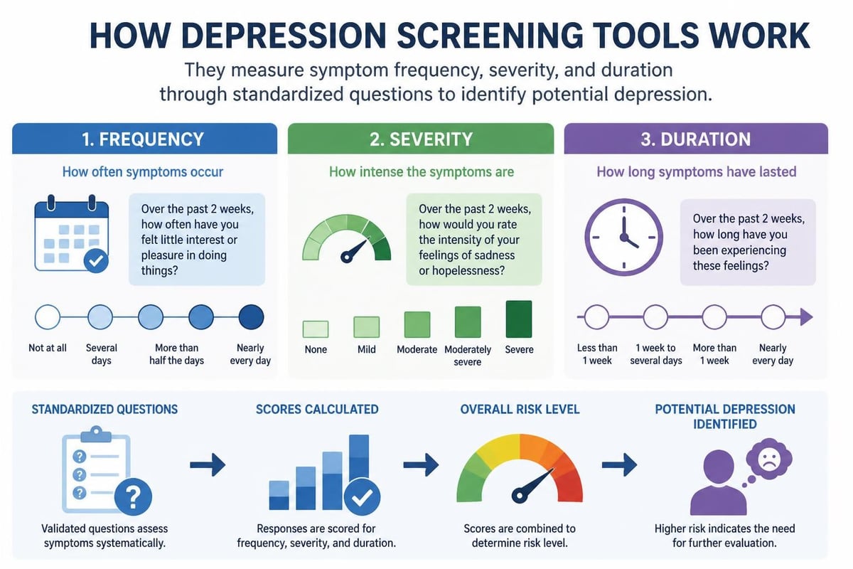 Depression screening questionnaire process