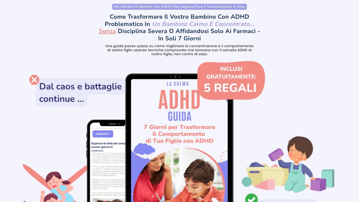 7 Libri ADHD Da Leggere Nel 2026 Per Capire E Gestire - Guida ADHD Calma in 7 Giorni di Sara Conti