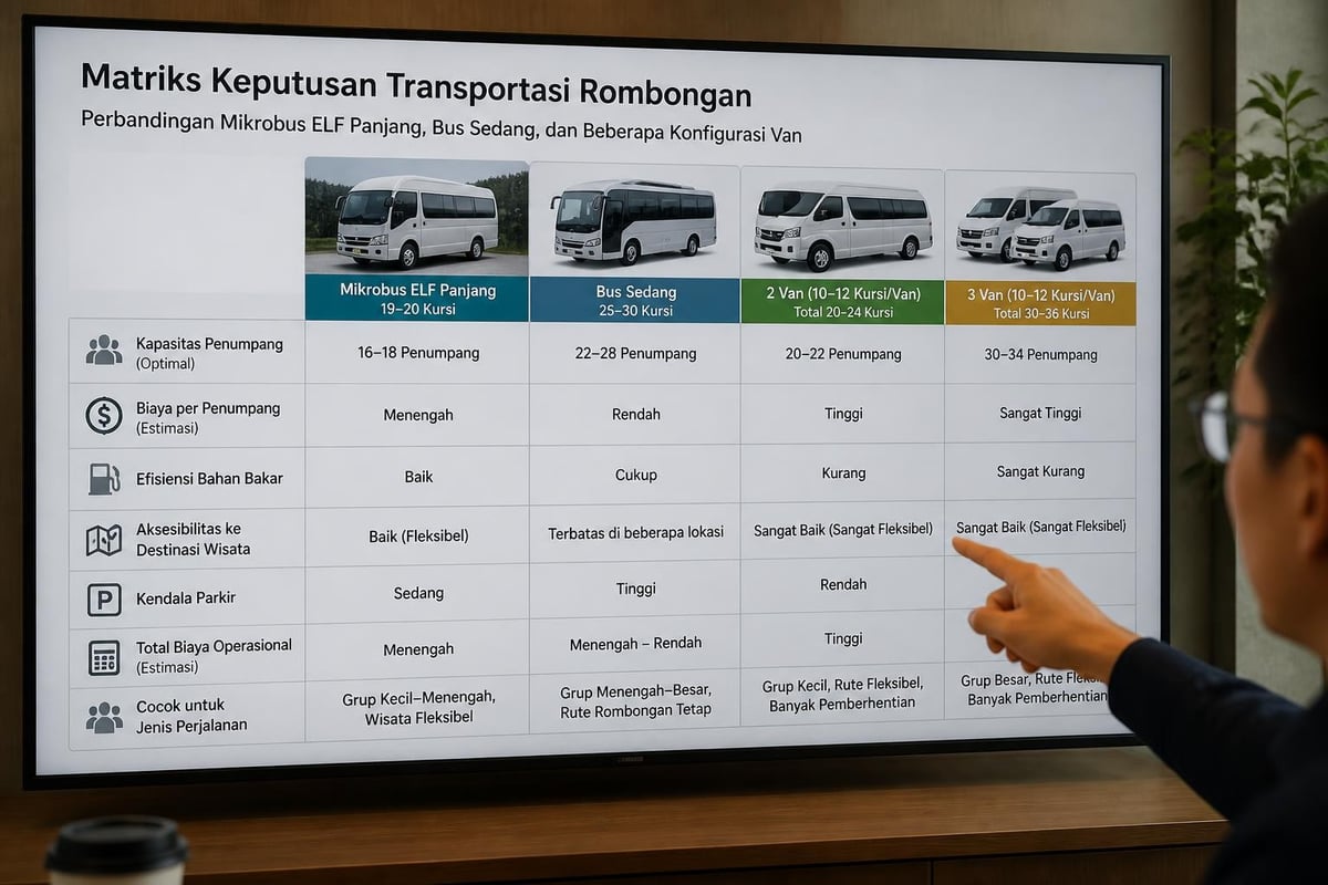 Tabel perbandingan kendaraan grup