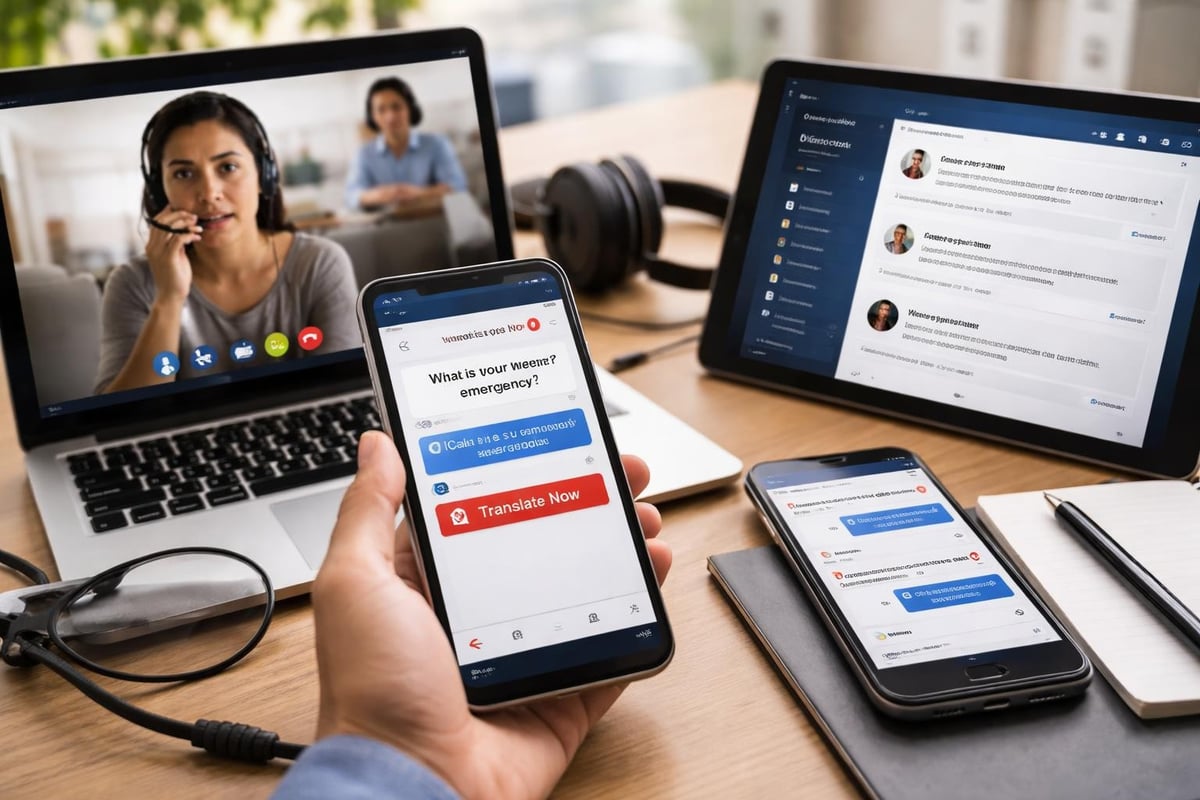 Multi-channel emergency translation