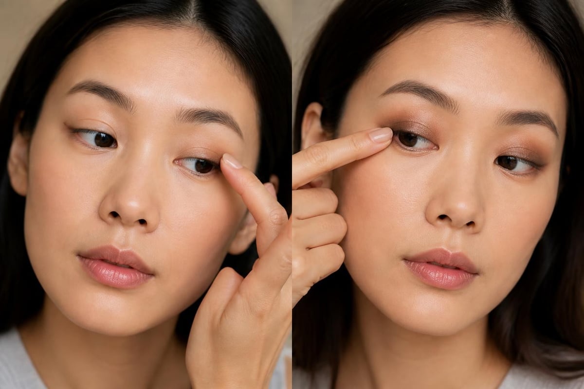 Multi-tasking eye makeup application