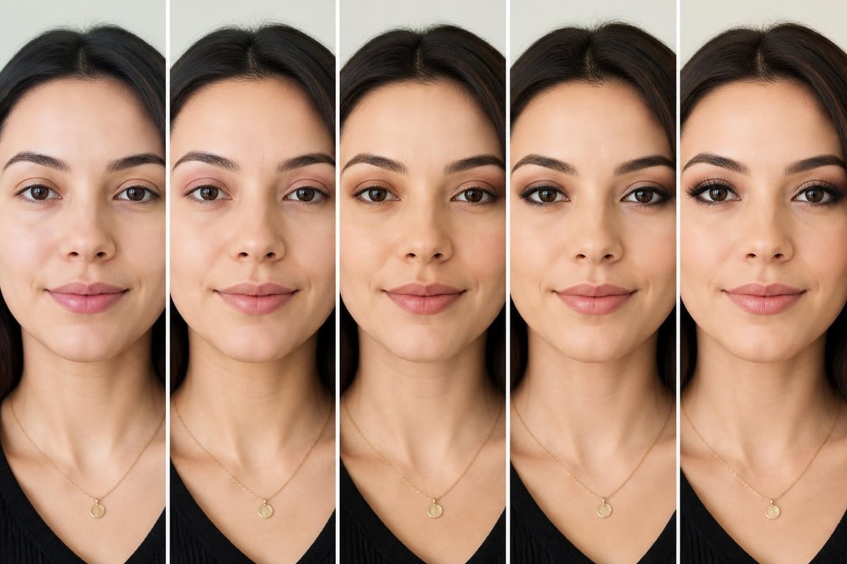 Quick eye makeup transformation