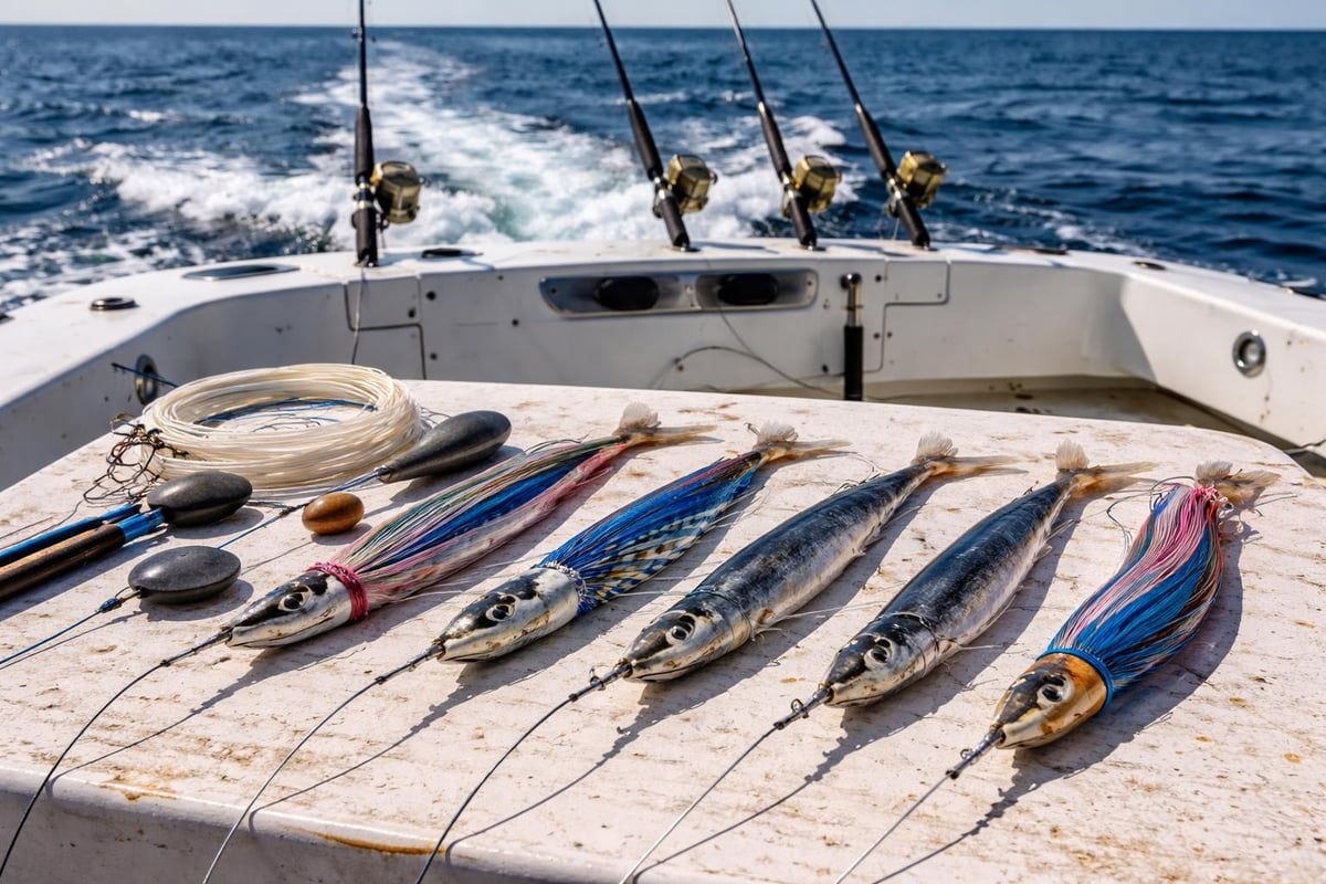 Ballyhoo trolling presentation