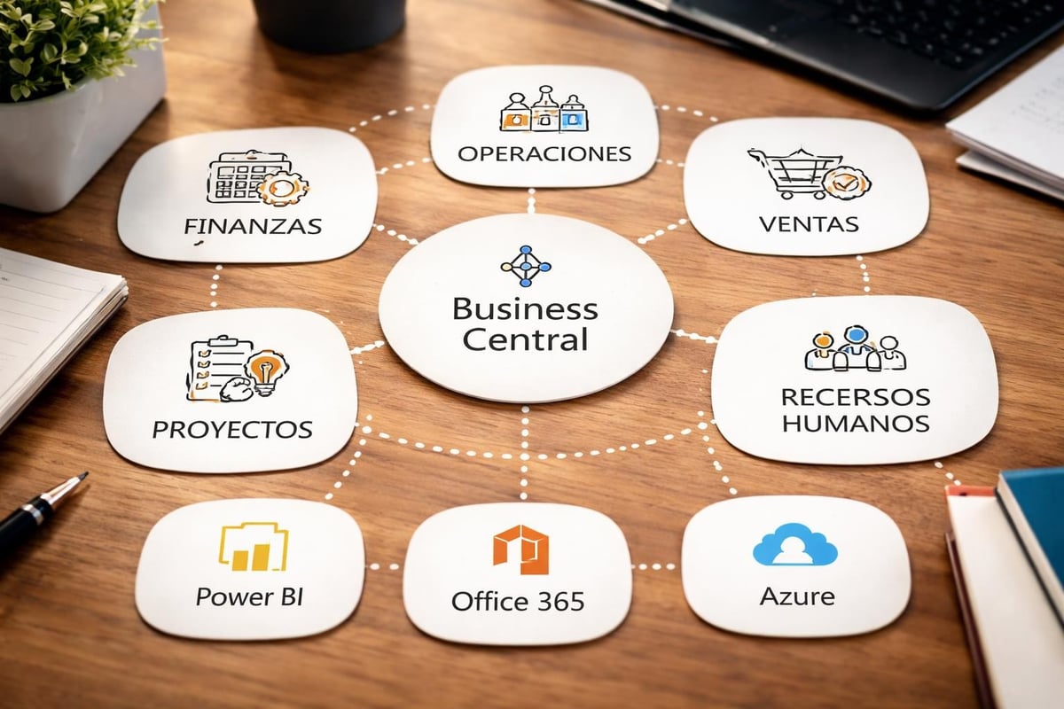Arquitectura modular ERP Microsoft