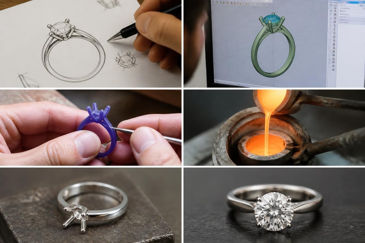 Custom ring setting design process