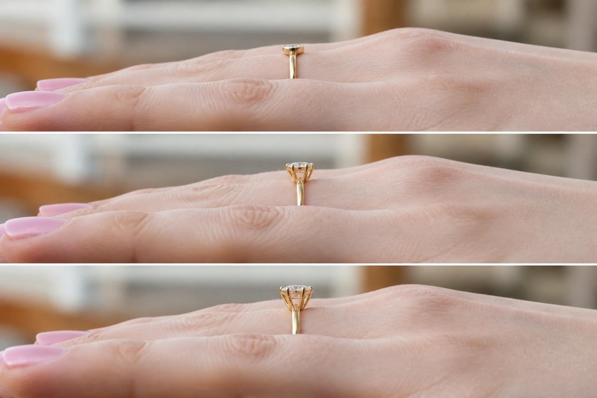 Custom ring setting height comparison