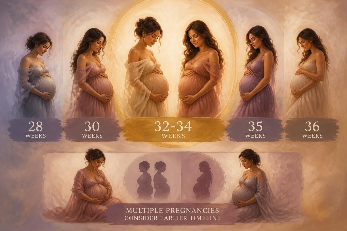 Maternity photoshoot timing timeline