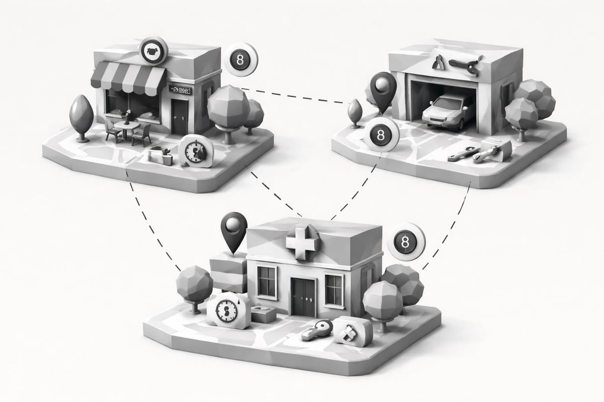 Multi-location schema markup structure