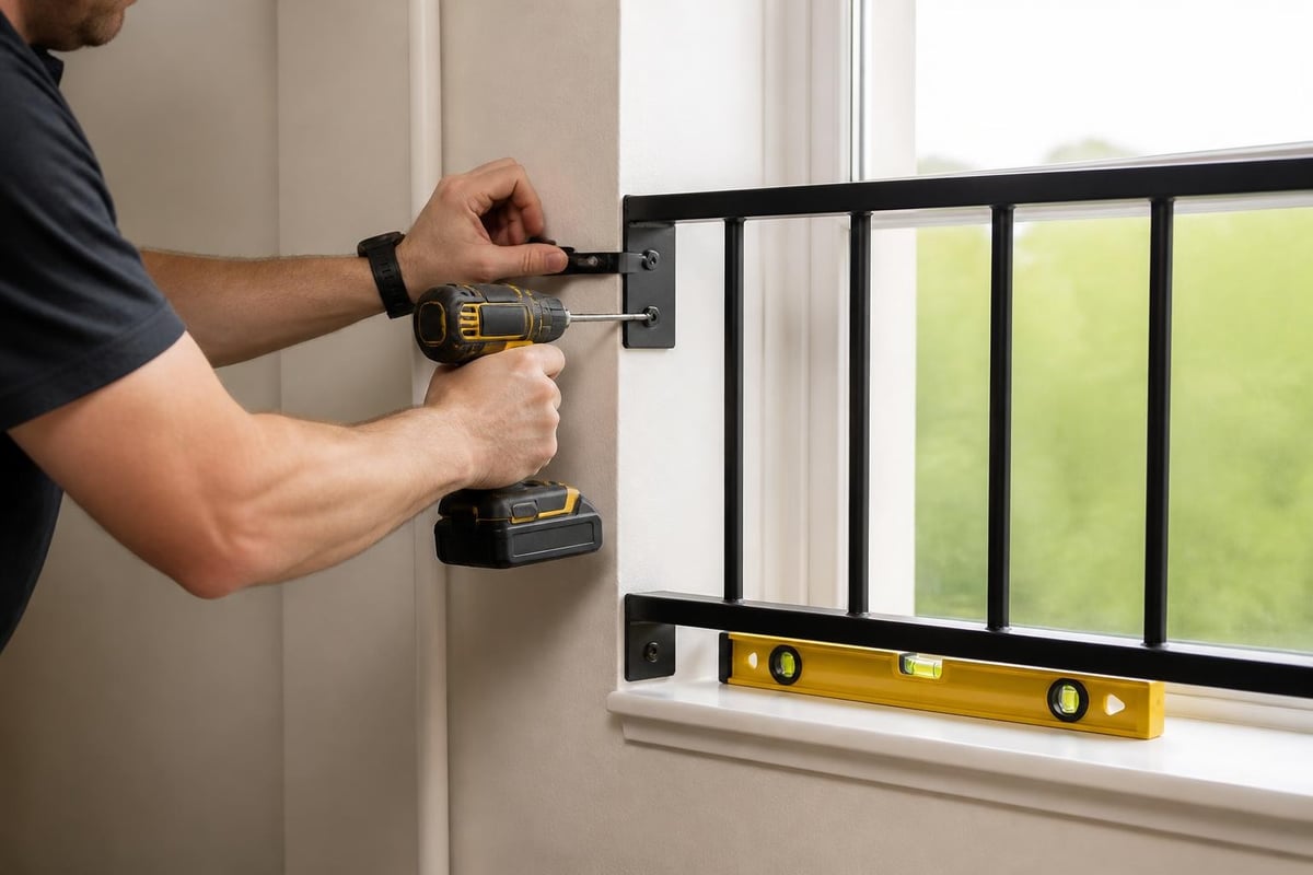 Professional window guard installation