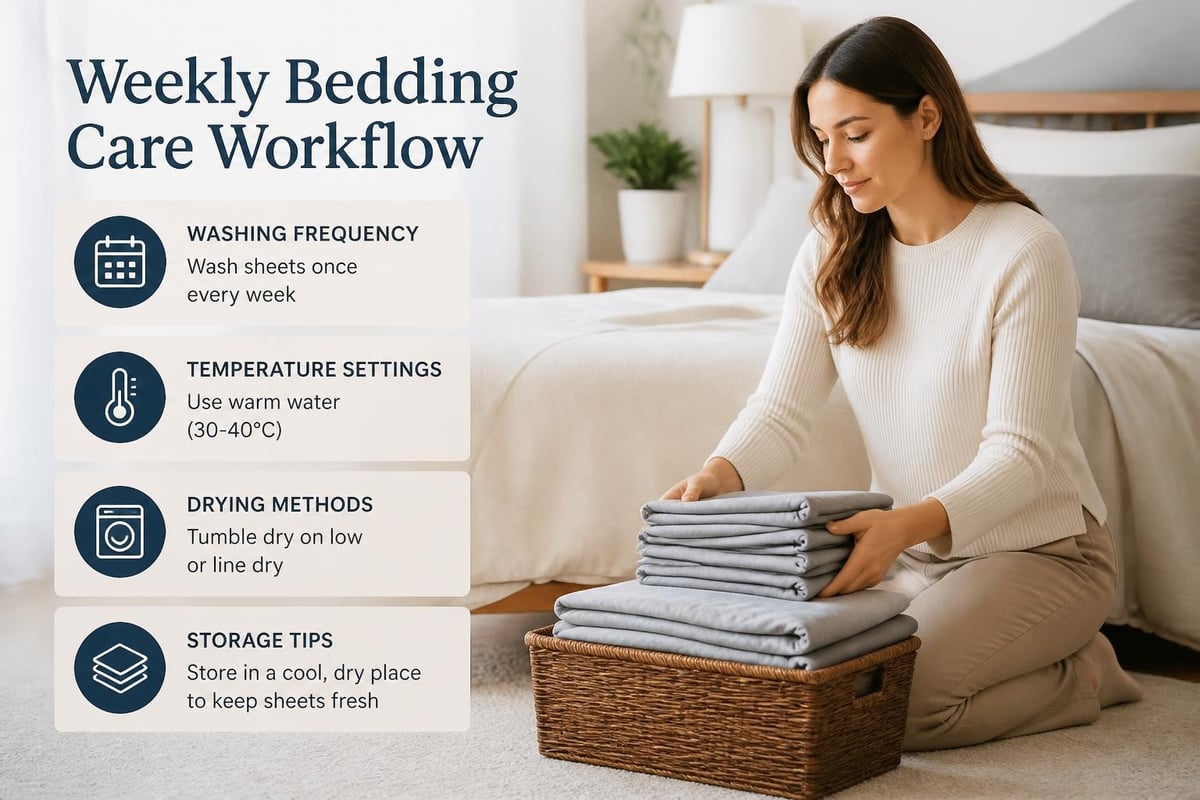 Sheet care routine