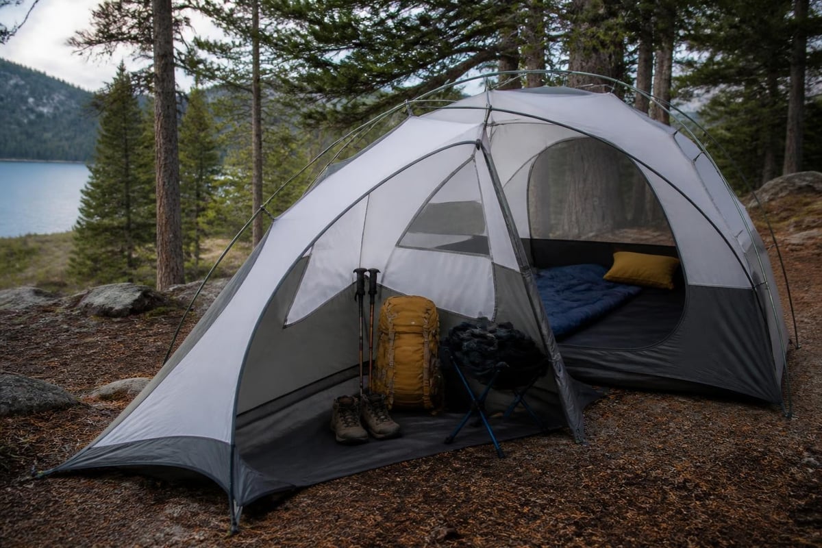 Tent layout zones