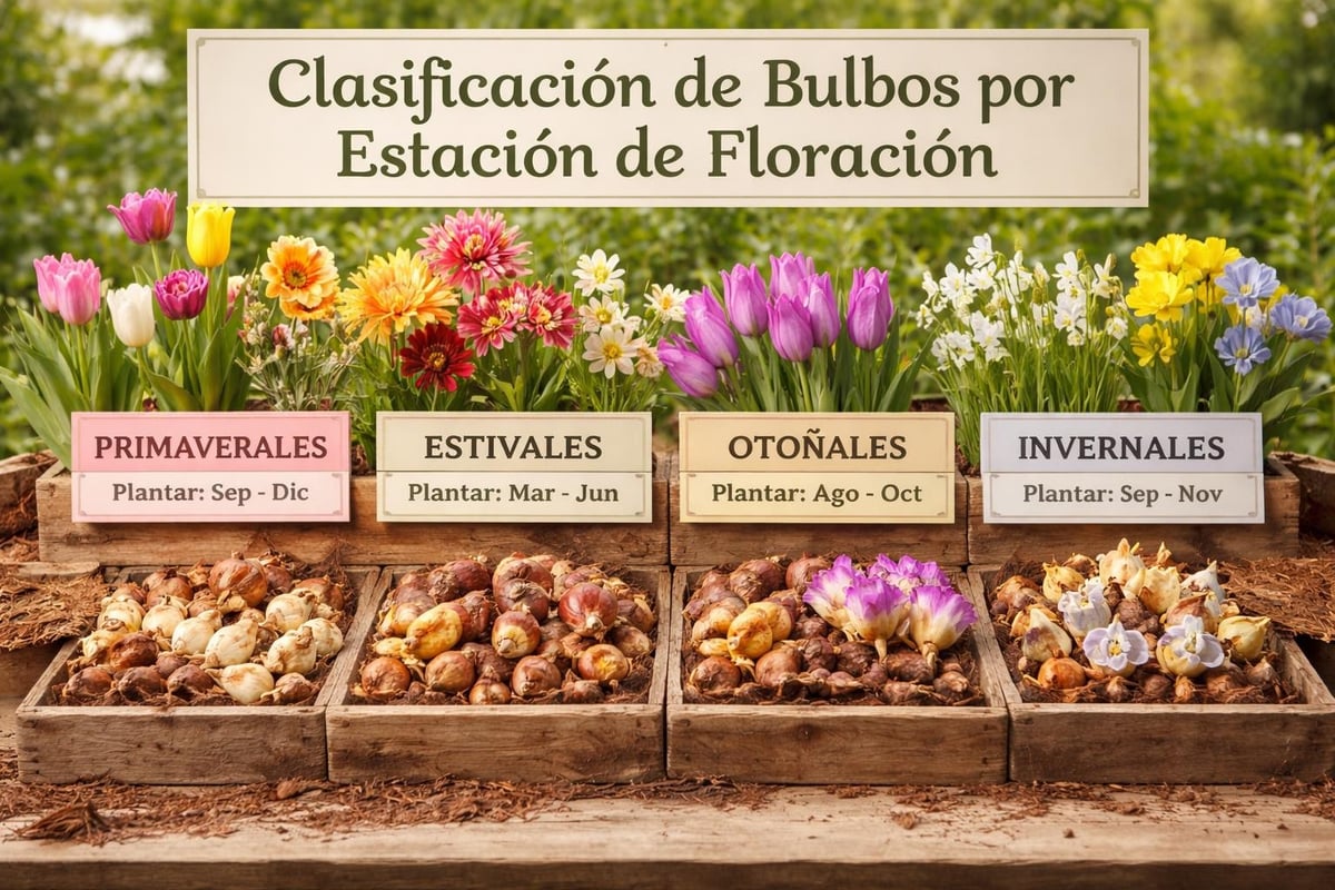 Tipos de bulbos según temporada