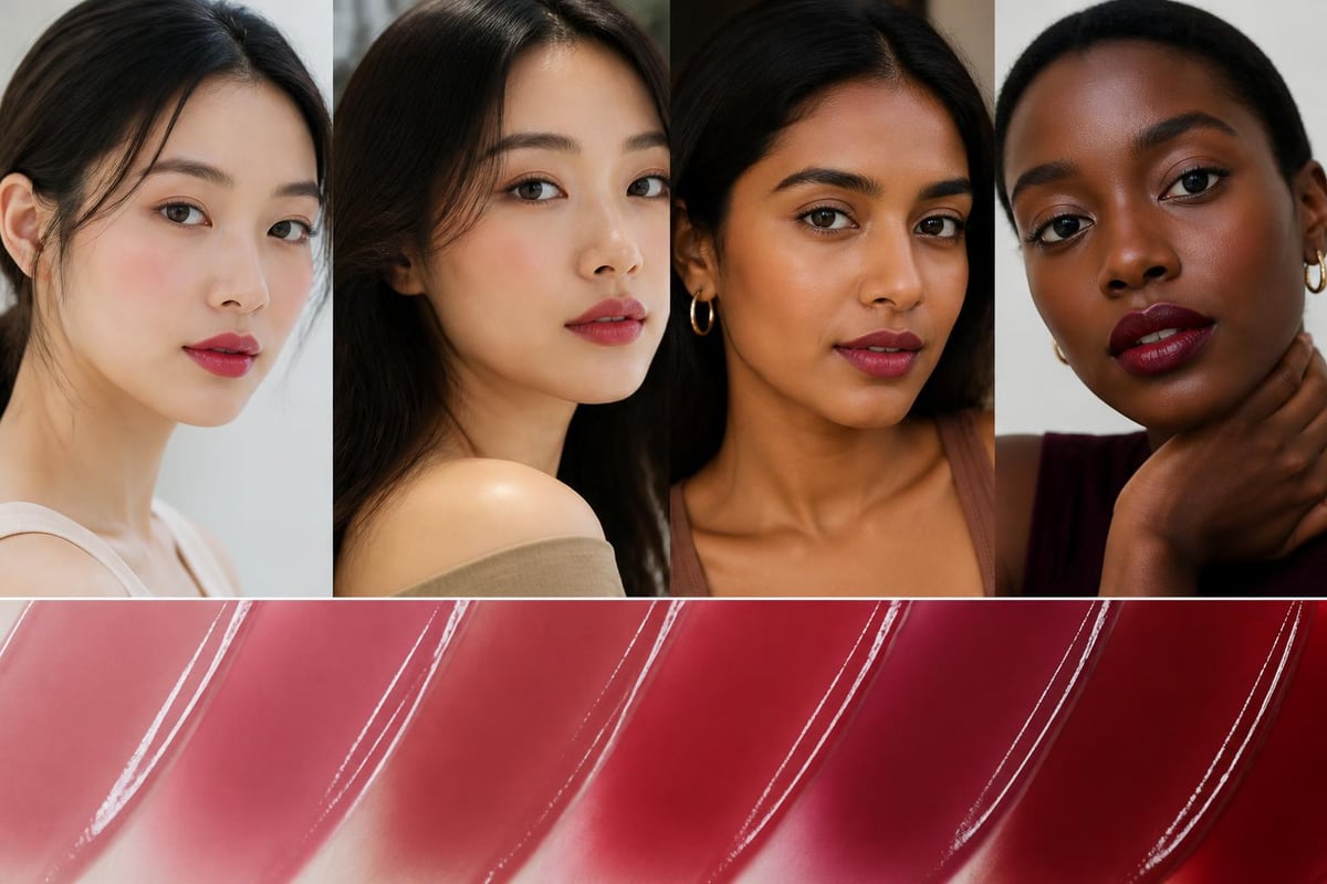 Korean lip stain color palette