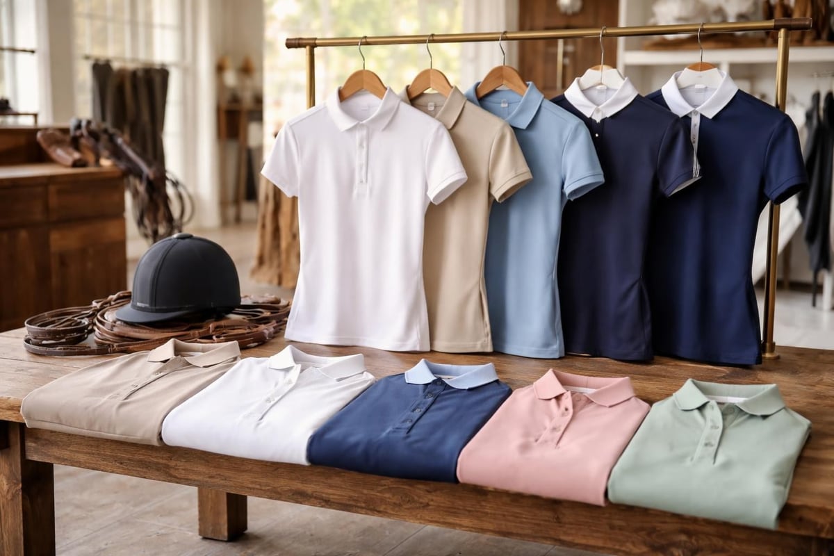 Capsule wardrobe approach for riding polo shirts