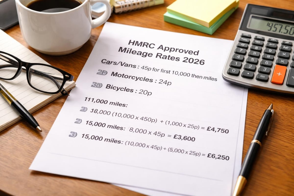 HMRC mileage rates breakdown