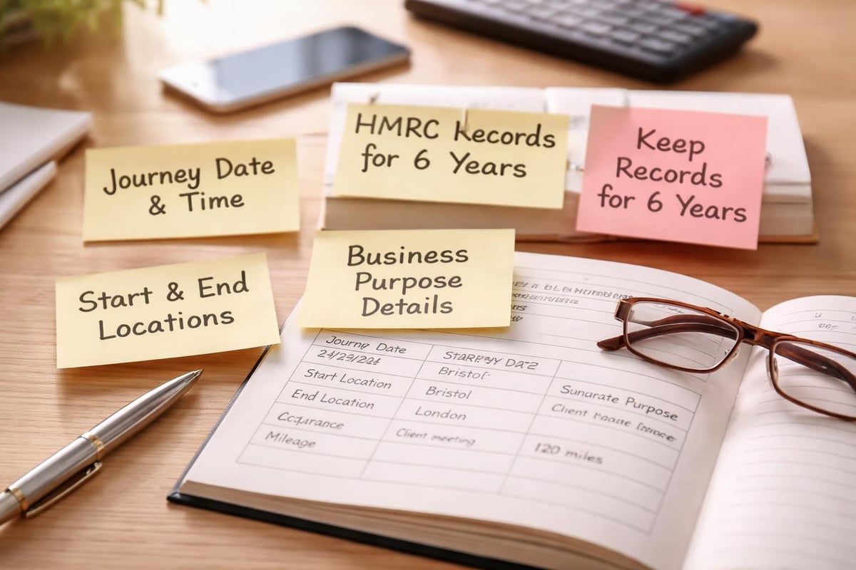 Mileage claim documentation