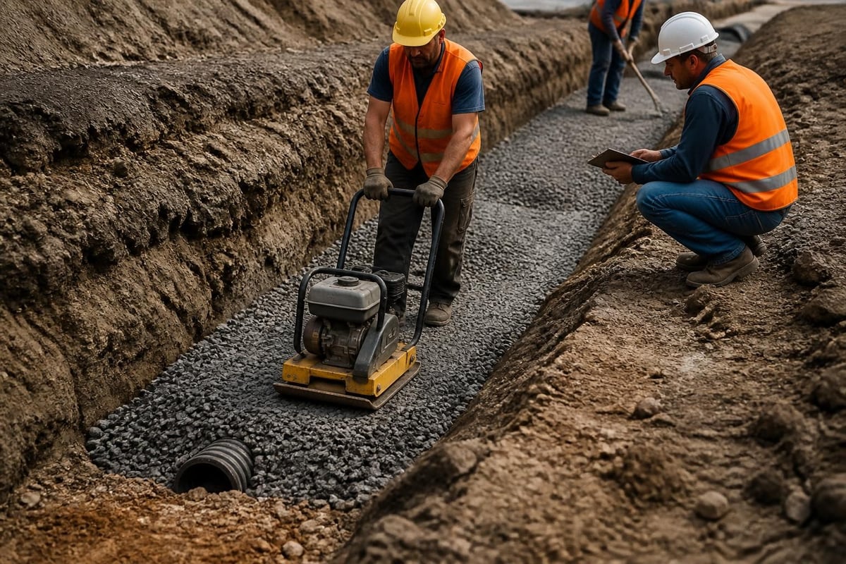 Drainage excavation backfilling