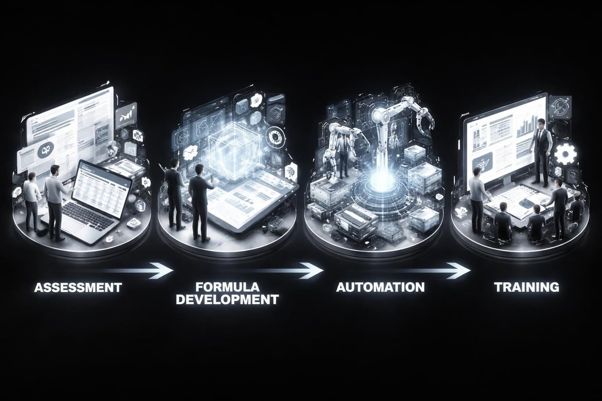 Excel consulting workflow diagram