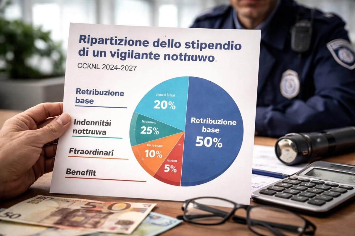 Componenti stipendio vigilanza notturna