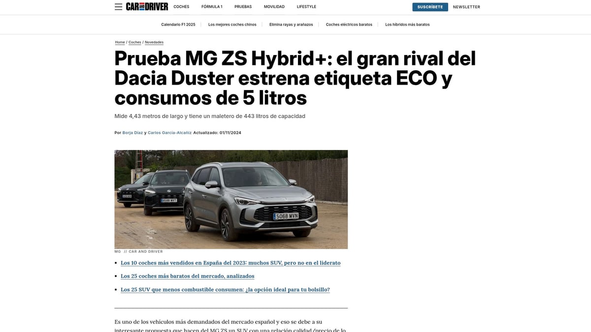 Top 10 Carros Chineses Recomendados Para Comprar em 2025 - MG ZS Hybrid
