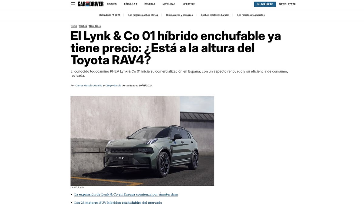 Top 10 Carros Chineses Recomendados Para Comprar em 2025 - Lynk & Co 01