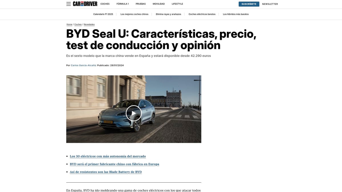 Top 10 Carros Chineses Recomendados Para Comprar em 2025 - BYD Seal U