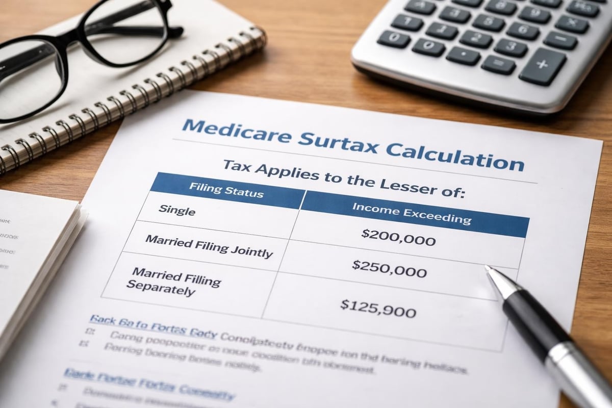 Medicare surtax calculation comparison