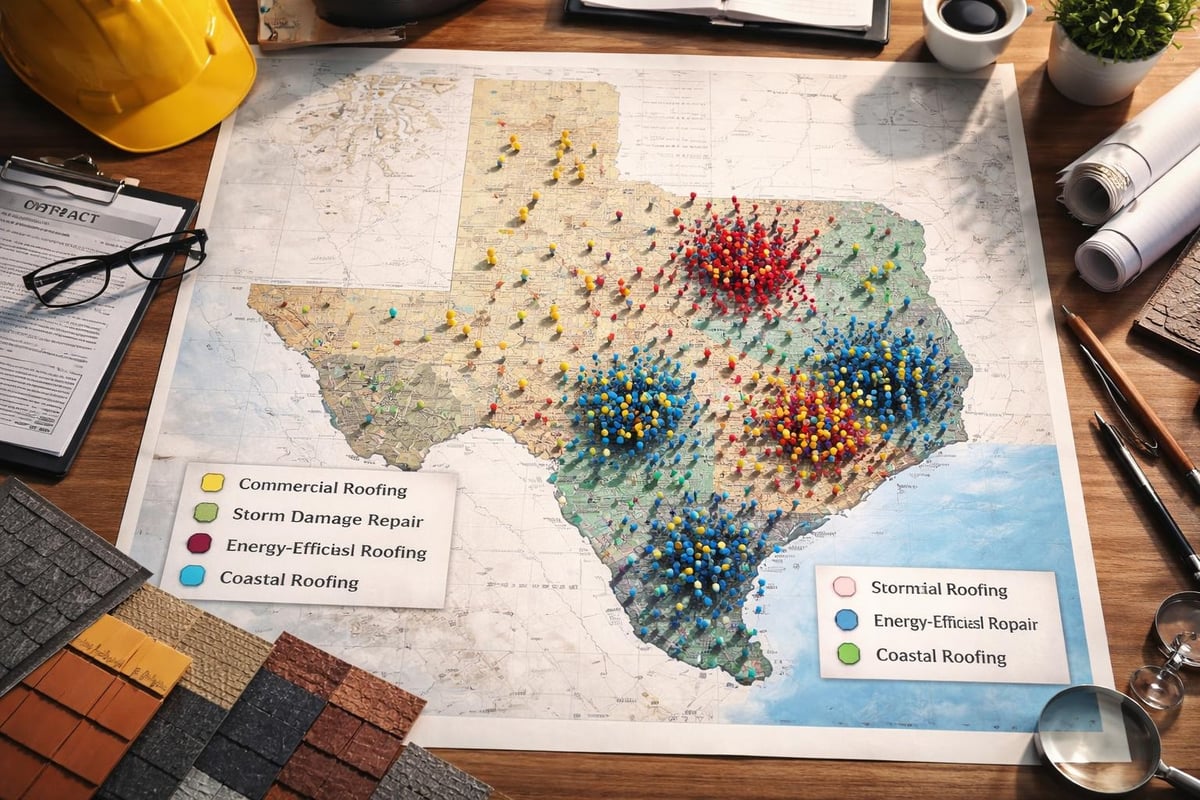 Texas roofing market distribution