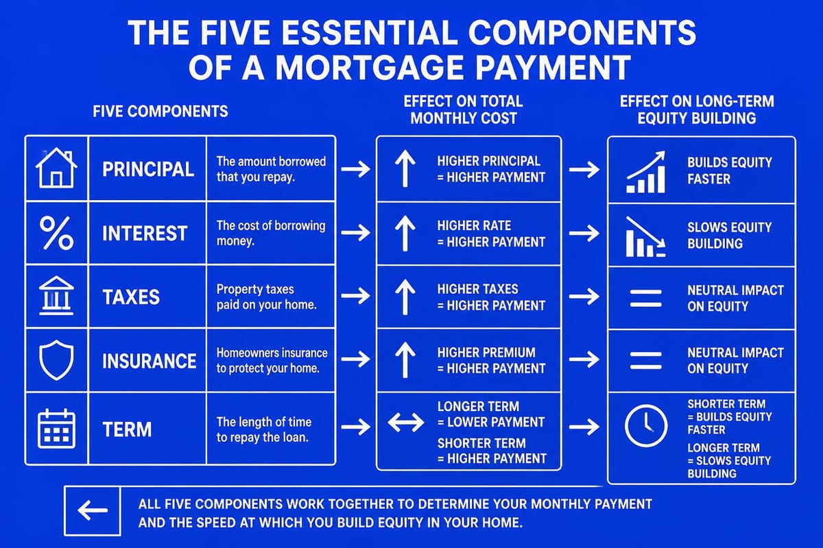Mortgage loan components breakdown