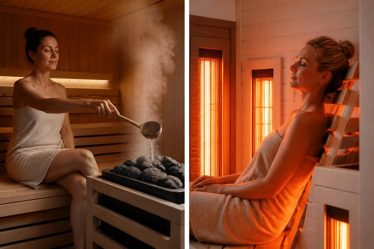 Traditional vs infrared sauna heat