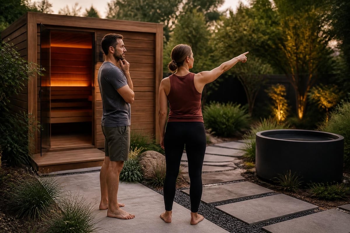 Outdoor sauna sizing guide