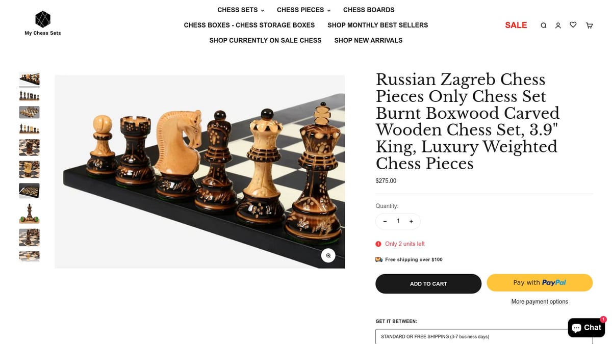 Top 8 Cool Chess Boards That Stand Out in 2026 - Russian Zagreb Chess Pieces Only Chess Set Burnt Boxwood