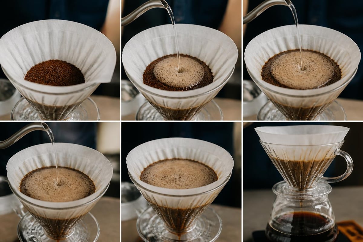 Pour-over brewing process