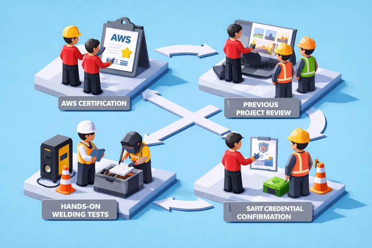 Combo welder certification verification process