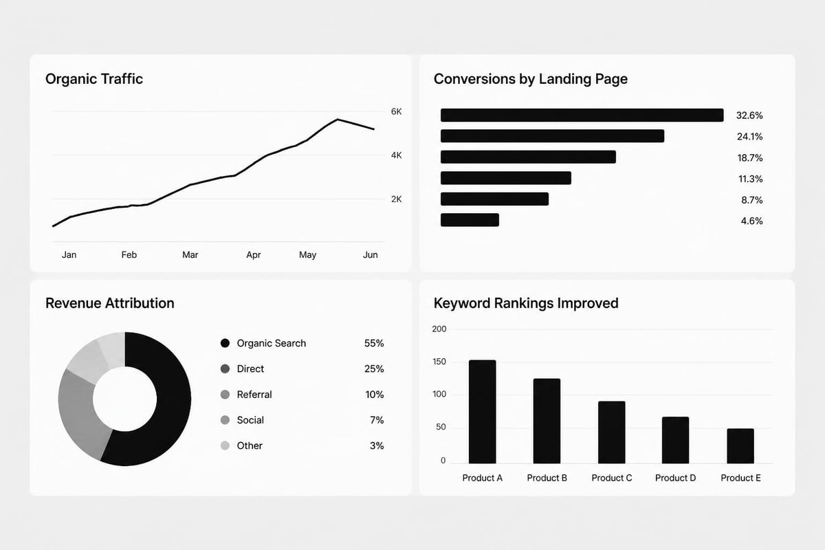 Ecommerce SEO dashboard