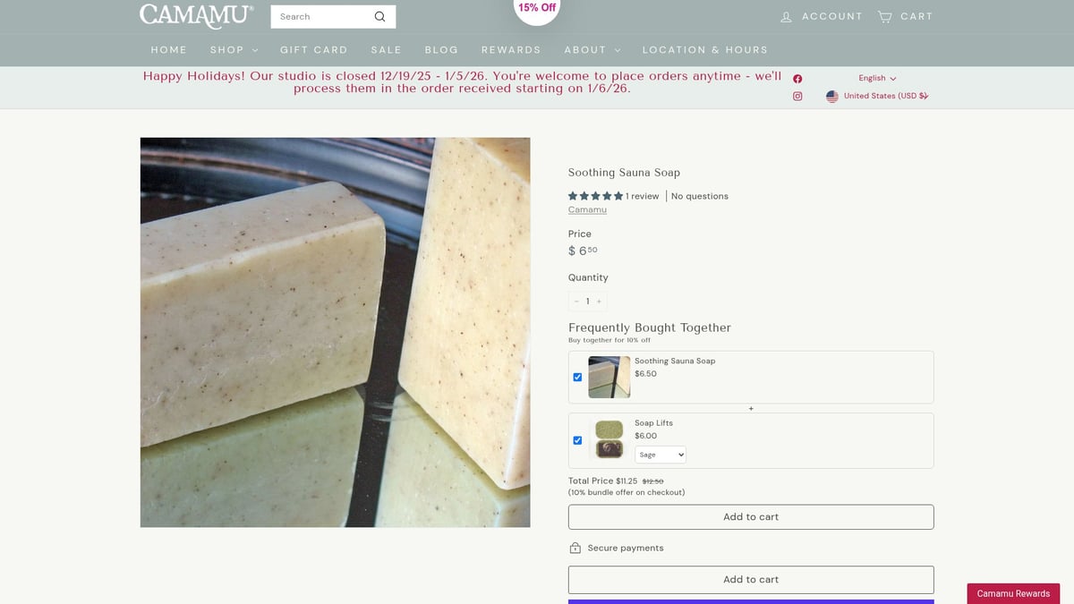 Top 7 Skin Soap For Dry Skin Picks To Try In 2026 - Camamu Soothing Sauna Soap