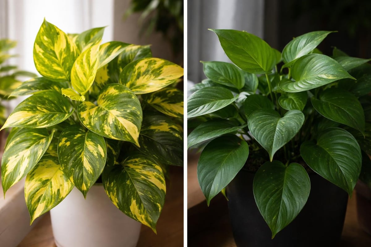 Golden pothos variegation patterns
