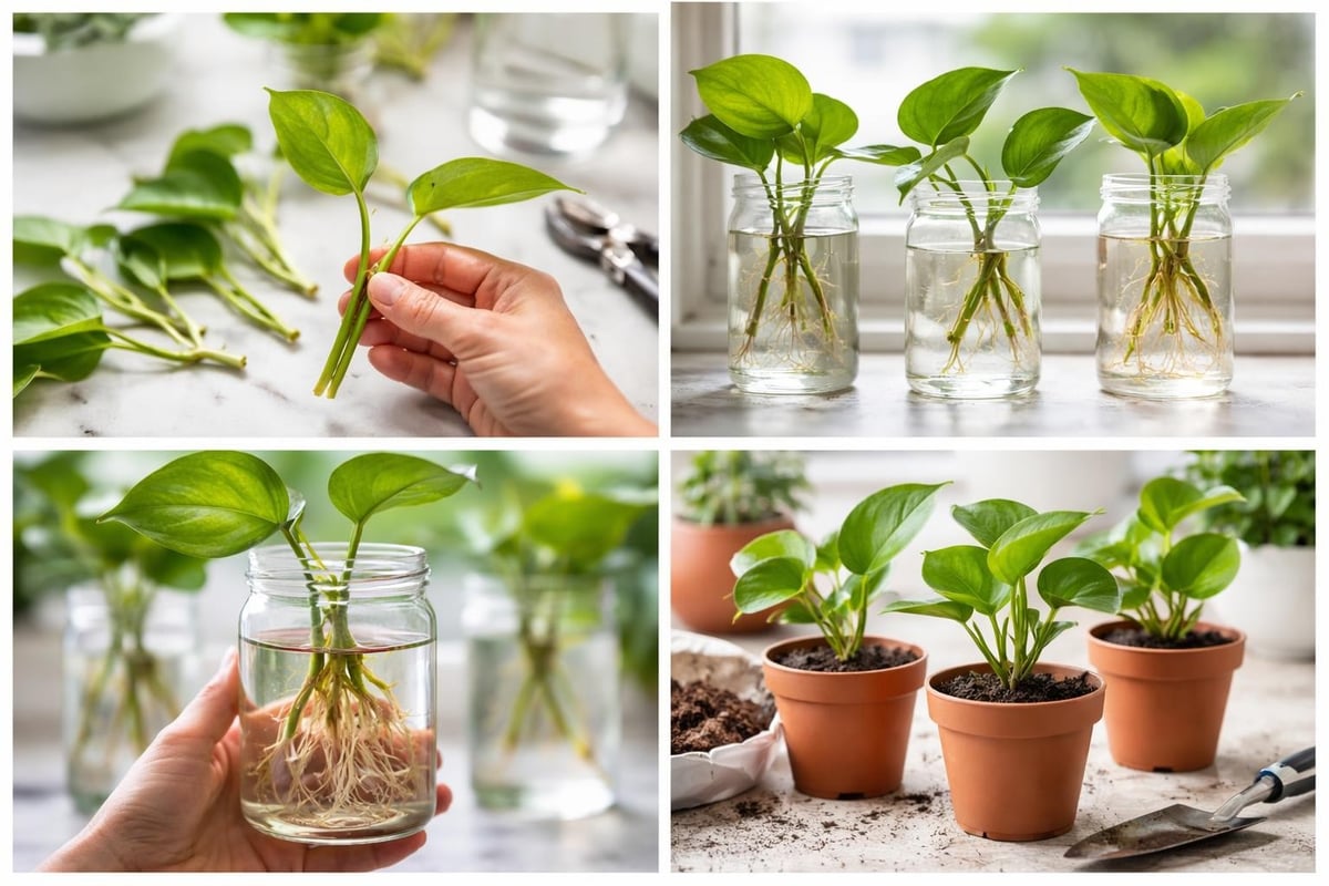 Golden pothos propagation steps