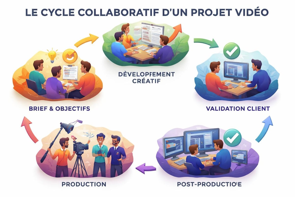 Processus collaboration agence vidéo