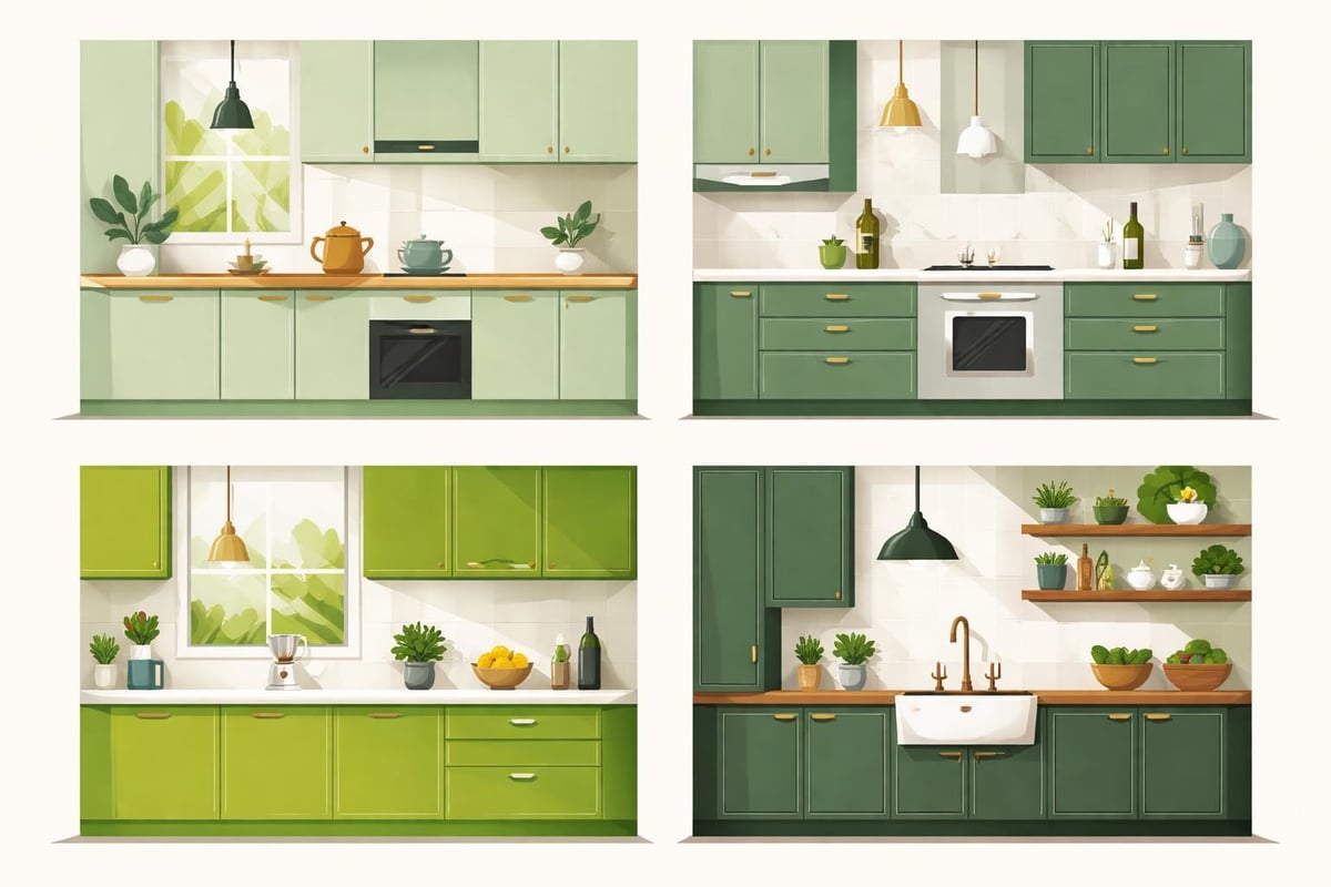 Grüntöne in der Küchengestaltung